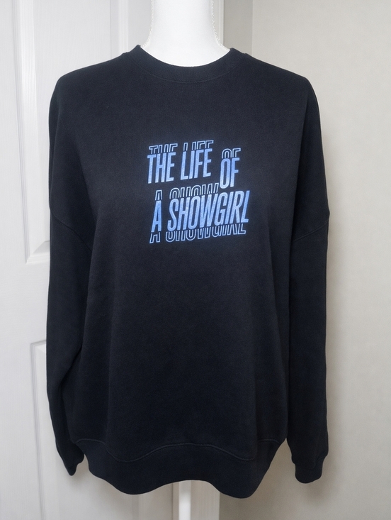 Taylor Swift Tops - Taylor Swift The Life of a Showgirl Graphic Sweatshirt Black Oversized Crewneck